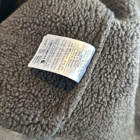 Carhartt Men's Washed Duck Sherpa-Lined Mock-Neck Vest size 2XL - Picture 8 of 11